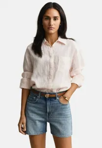 Блузка свободного кроя в полоску на пуговицах Gant, Pink