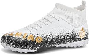 Кроссовки для футбола на искусственном покрытии для мужчин, футбольная обувь для мальчиков, футзальные кроссовки для детей и подростков Generic, белый