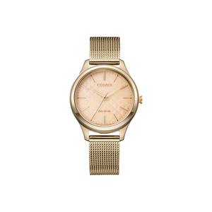 CITIZEN Часы Ecology Drive Collection Light Powered Quartz Movement Stainless Steel Watchband Watch Women's Watch Gold Dial, Rose Gold Watch Dial