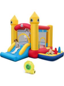 Красочный надувной батут с вентилятором Costway, Bunt