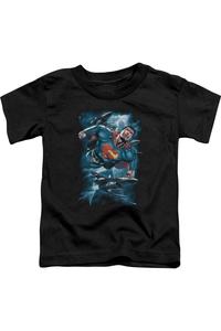 Футболка для малышей Superman "Бурный полет" с коротким рукавом Gildan, черный