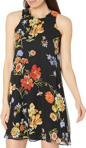 Платье-трапеция без рукавов с шифоновым принтом Calvin Klein, Golden Multi