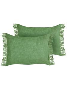Beliani Комплект из 2 декоративных подушек MABA зеленого цвета