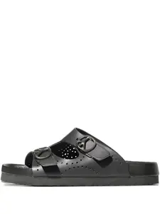 Сандалии с перфорированной пряжкой Needles, черный