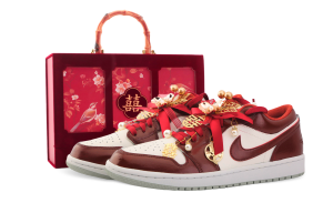 Jordan Кроссовки Air 1 Drippy Love Forever из износостойкой кожи, низкие, баскетбольные, унисекс, красные