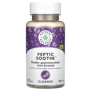 Средство Natural Balance Peptic Soothe для здорового пищеварения, 60 растительных капсул