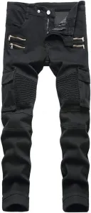 Мужские карго джинсы с карманами slim straight stretch SIDUFHAOPKLL