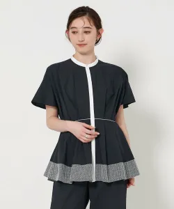 Блузка с вышитыми рукавами «летучая мышь» United Arrows, цвет Navy