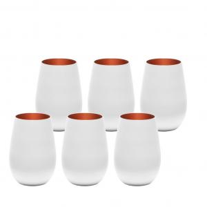 Набор кружек Stölzle Lausitz, 6 шт., 465 мл, матовый белый/бронза 3520012