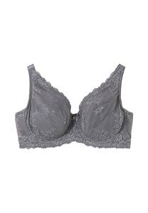 Бюстгальтер на косточках с кружевом с цветочной вышивкой sheego, цвет Graphit
