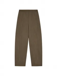 Брюки с эластичным поясом GANNI, коричневый