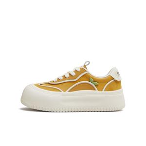 Обувь Mango, амортизирующие, износостойкие, увеличивающие рост, низкие кроссовки для скейтбординга для женщин Teenmix, Yellow