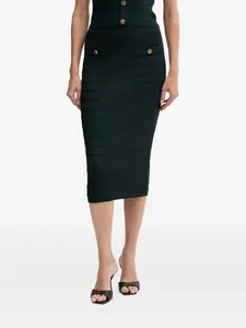 Юбка с ребристыми пуговицами GUESS USA, черный