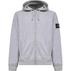 Худи на молнии STONE ISLAND, серый
