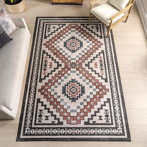 nuLOOM, 244 x 244 см, квадратный ковёр, машинная стирка, водонепроницаемая поверхность, защита от протеканий, нескользящая основа, устойчивость к пятнам для гостиной, спальни, кухни, столовой, Calli Beige