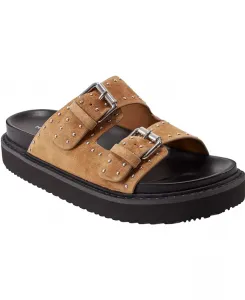 Женские сандалии Agusta на платформе с двойной пряжкой Marc Fisher LTD, коричневый/бежевый