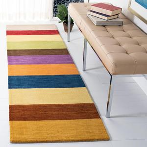 Ковер-дорожка SAFAVIEH, 69 x 305 см, Himalaya Collection, Yellow & Multi, ручная работа из шерсти, идеально для помещений с высокой проходимостью в гостиной, спальне (HIM584A)