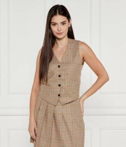 Жилет женский Marc Cain костюмный в клетку, бежевый