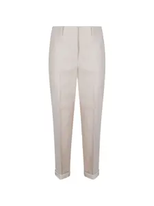 Брюки с отворотами Peserico, бежевый