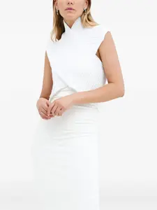 Топ Colette в рубчик с высоким воротником Marcella, белый