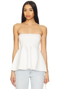 Вязаный свитер с баской Isadore Line & Dot, ivory