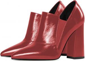 Женские туфли YDN с острым носком, на высоком каблуке, с вырезами, ботильоны на каблуке без застежки, офисная одежда, размер 4-15 US, Red