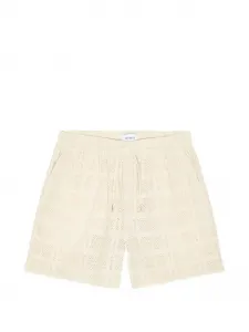 Шорты с ажурным плетением и завязкой на шнурке Les Deux, бежевый