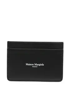 Кожаный картхолдер MAISON MARGIELA, черный