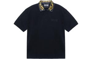 VERSACE JEANS COUTURE Поло SS21 мужское черное