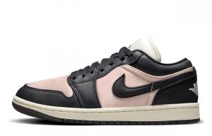 Баскетбольные кроссовки Air 1 Vintage женские с низким верхом, черный/розовый Jordan