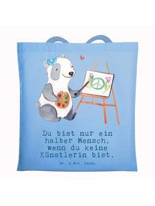 Mr. & Mrs. Panda Сумка художника с сердечком и надписью, небесно-голубого цвета