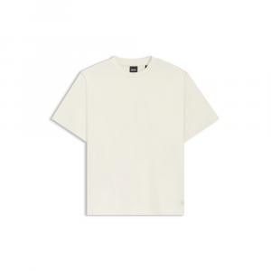 Футболка свободного кроя из мерсеризованного хлопка BOSS, белый