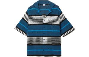 Рубашка мужская Burberry из нейлона с принтом, темно-синий