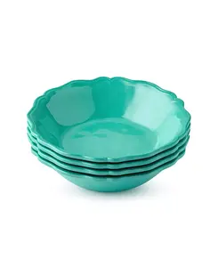 Миски универсальные Isabella Crackle из меламина, 4 шт., сервиз на 4 персоны Certified International, teal