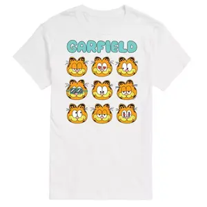 Футболка с сетчатым рисунком большого и высокого Гарфилда Licensed Character, белый