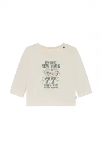 Футболка с длинными рукавами и принтом на спине Noppies, Egret