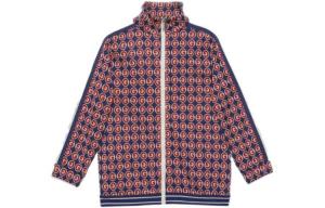 GUCCI G Shaped вязаная куртка на молнии SS22 красная синяя детская