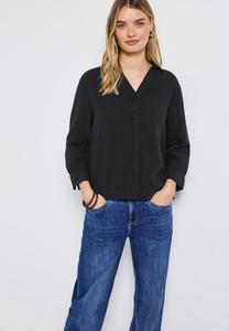 Блуза Street One Button-down blouse, Schwarz/Black