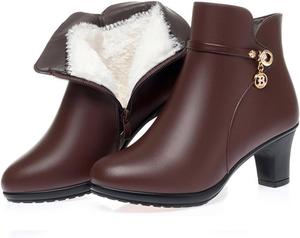 Gezolligheid Модные женские черные ботильоны на танкетке, мягкая кожа, платформа, боковая молния, сверкающие стразы, зимние, с теплом меховой подкладки, утолщенные, снегоступы