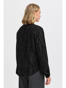 Блузка с длинными рукавами FRJULL, классический крой, ЧЕРНЫЙ AOP MA24 02A Fransa