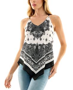 Детский топ без рукавов с носовым платком и подолом с принтом BCX