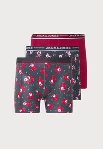 Трусы JACMERRY X-MAS TRUNKS 3 PACK Jack & Jones, темно-синий