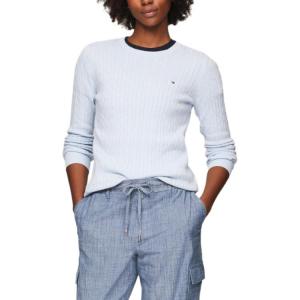 Tommy Hilfiger Кабельный свитер женский White