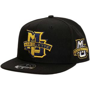 Мужская приталенная шляпа Mitchell & Ness Black Marquette Golden Eagles Lifestyle