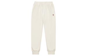 Вязаные спортивные штаны унисекс бежевый MLB