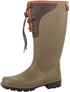 Резиновые сапоги DUNLOP Sport для взрослых унисекс, зеленый/коричневый