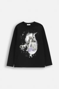 Детский лонгслив Coccodrillo, черный