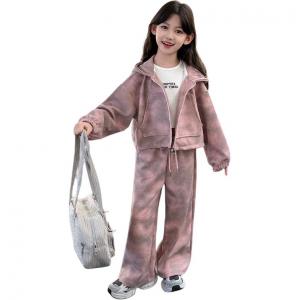 Детская спортивная одежда для девочек на весну и осень Disney, розовый