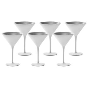 Бокалы для коктейлей Cocktailschalen Elements 240 мл, набор из 6 шт. Stölzle, Weiß-Silber