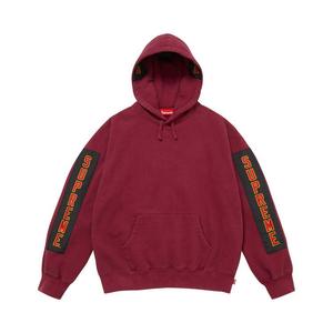Толстовка Supreme Woven Patches Hooded Sweatshirt, Cardinal